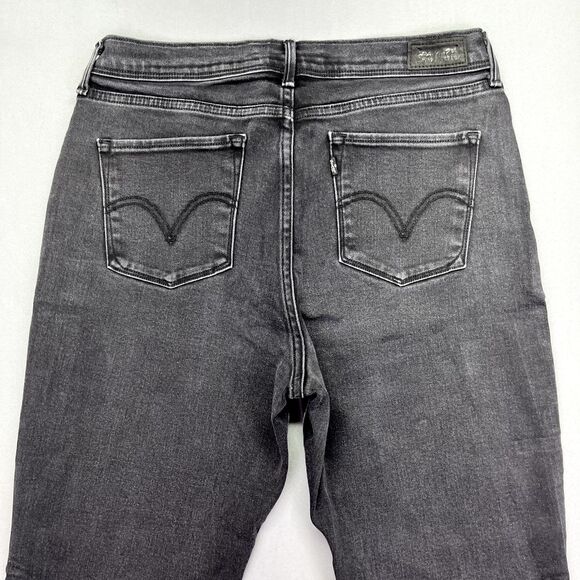 Levis 512 Perfectly Slimming Skinny Leg Women's Jeans Plus Size 12‎ Denim Black - Picture 12 of 15